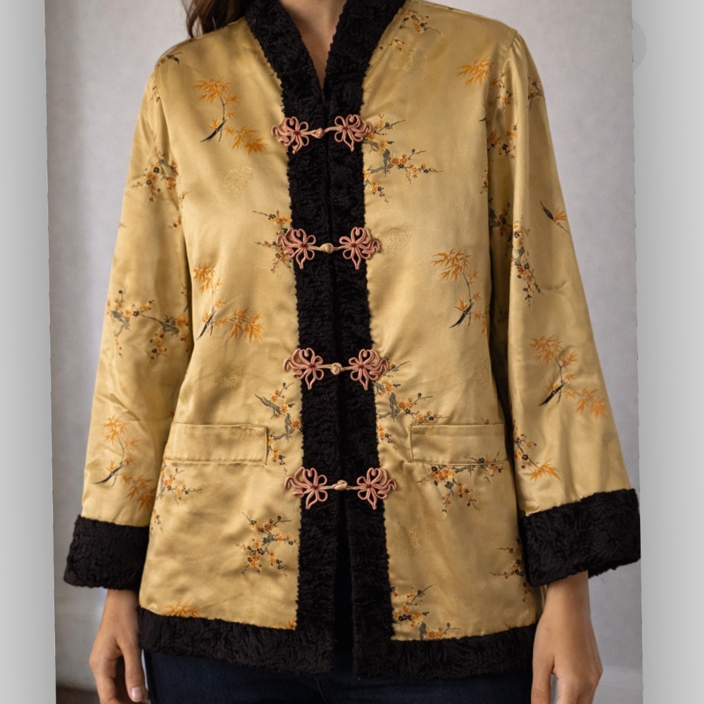 Warm Asian Silk Brocade Jacket